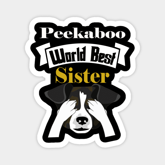 Peekaboo World Best Sister Magnet by Dara4uall