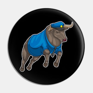 Bull Police Cop Police hat Pin