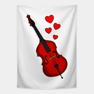 Double Bass Valentines Bassist Wedding Musician Tapestry