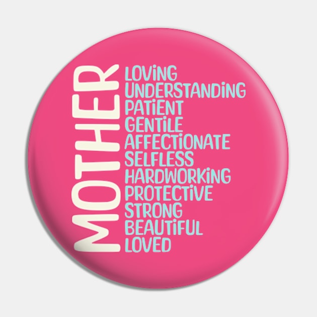 MOTHER Meaning Shirt I Love Mom Mothers Day Pin by Shopinno Shirts