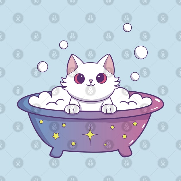 Bath Cat by Starry Axis