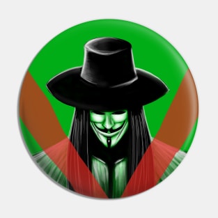 v for vendetta green to go Pin