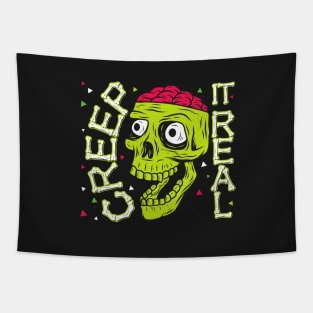 Creep It Real Skull Tapestry