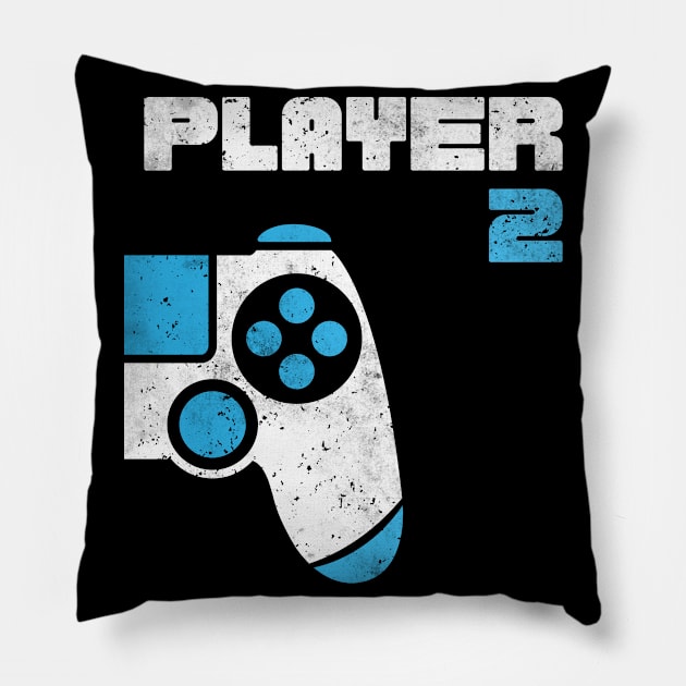 Player 1 Player 2 Gamer Partnerlook Pillow by Schwarzweiss