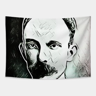 José Martí Black and White Portrait | Jose Marti Artwork 3 Tapestry