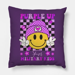 Purple Up Military Child, Month of the Military Child, Purple Up For Kid,  Purple Ribbon Pillow