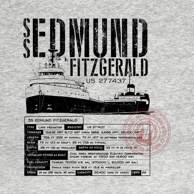 Discover Edmund Fitzgerald - Fitzgerald - T-Shirt