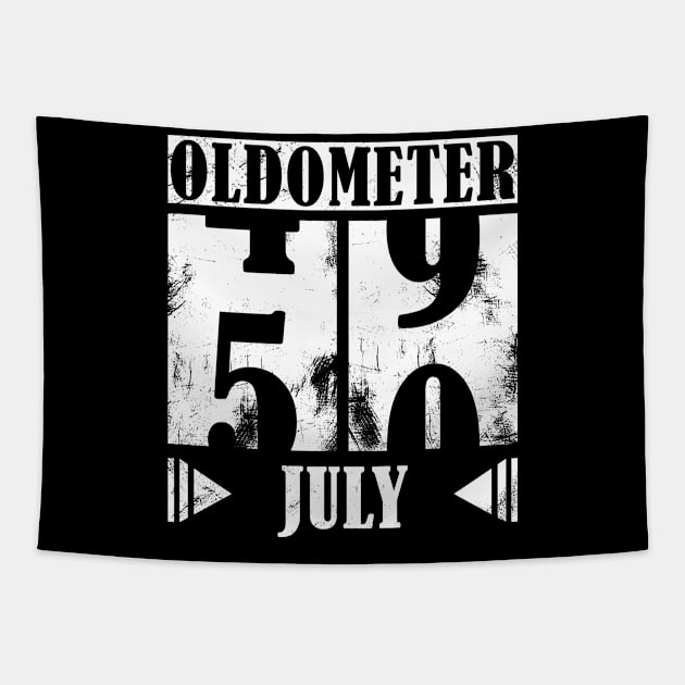 Oldometer 50th Birthday - July Tapestry by Fusti