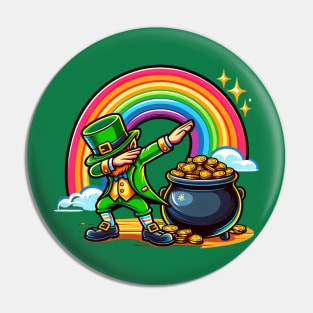 Dabbing Leprechaun St Patricks Day Pin