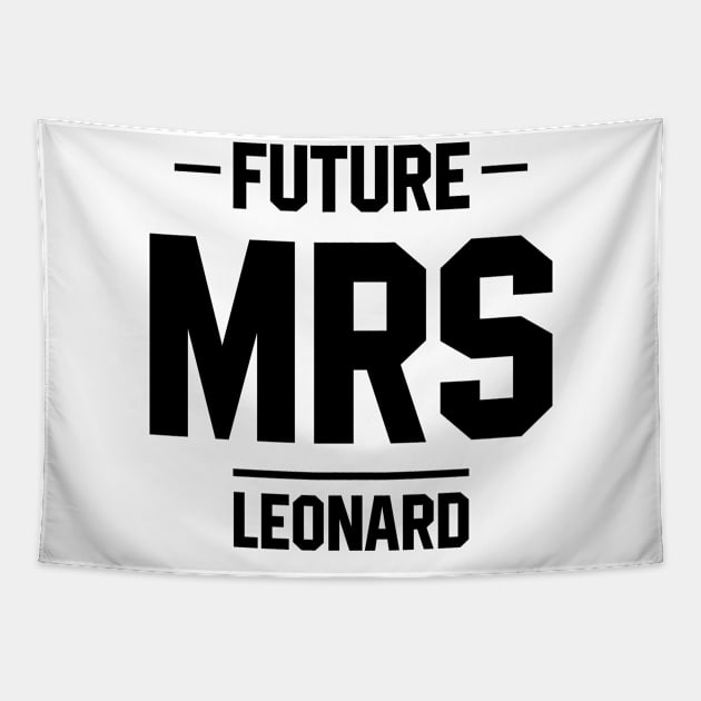 Future Mrs. Leonard - Family Name Gift Tapestry by Diogo Calheiros