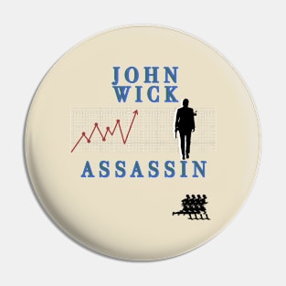 John Wick Silhouette retro by GradePump Pin