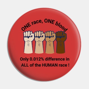 ONE Race, ONE Blood Pin