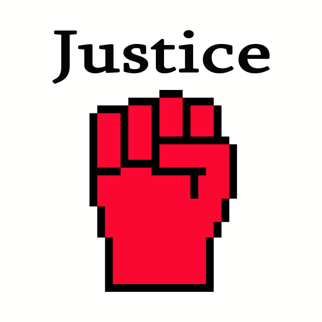 Red justice fist by MissMorty2