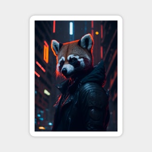 Red Panda Rain Rebel Magnet