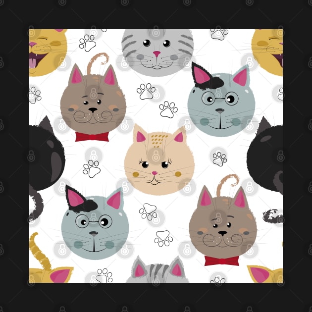 Cats, cats, cats pattern by Avisnanna