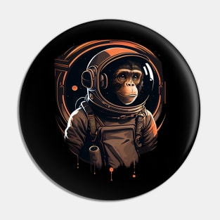 Astronaut Baby Monkey Pin