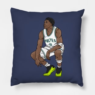 Anthony Edwards Ready For the Game - Cartoon Flat Style Pillow