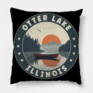 Otter Lake Illinois Sunset Pillow