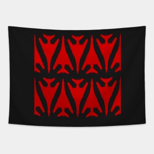 Rockwell B-1 Lancer - Red & Black Pattern Design Tapestry