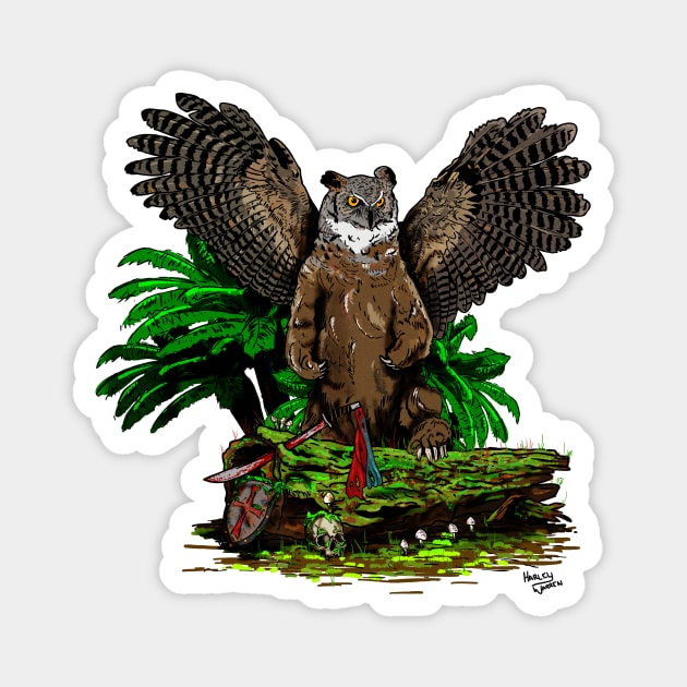 Owl Bear Magnet by Harley Warren