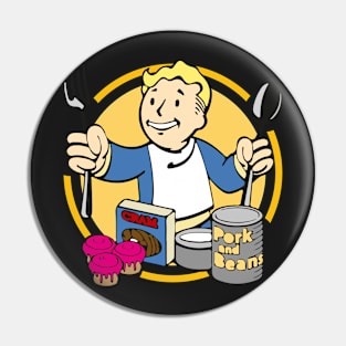 Vault boy eating Pin