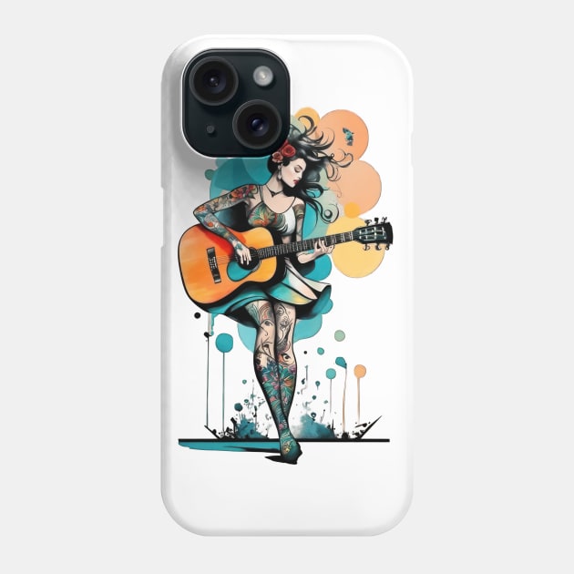 Tattooed Musician Phone Case by TooplesArt