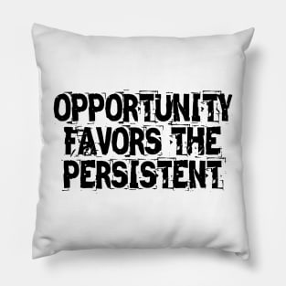 Opportunity Favors The Persistent Pillow