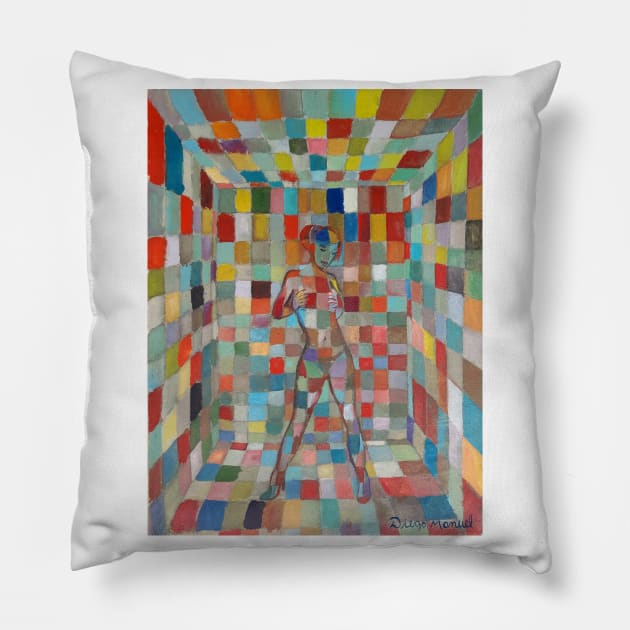 Cubist girl Pillow by diegomanuel