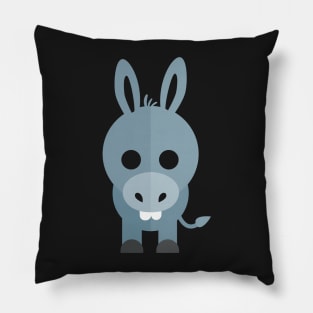 Funny blue donkey Pillow