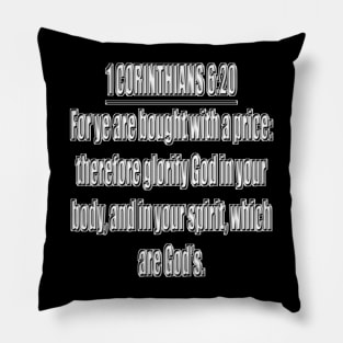 Bible Verse 1 Corinthians 6:20 Pillow