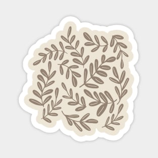 Autumn forest leaves in grey Magnet