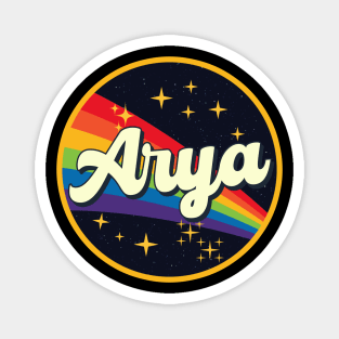 Arya // Rainbow In Space Vintage Style Magnet