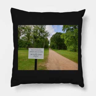 No cycling beyond this point Pillow