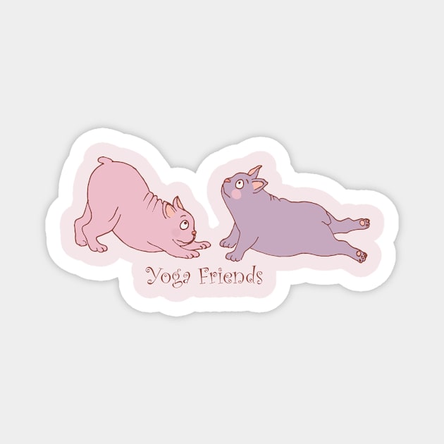 Yoga Friends- Dogs Magnet by BGartmanStudio