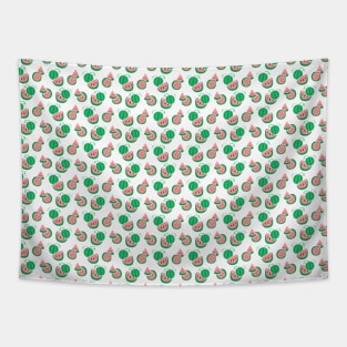 Lots of Watermelon White Pattern Tapestry