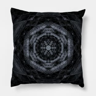 Black Goth Snowflake Christmas Pillow