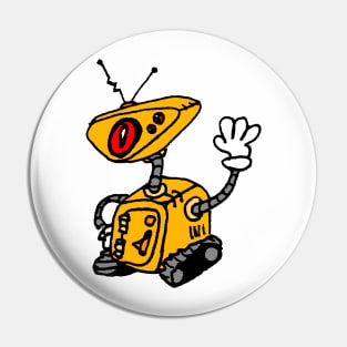 yellow robot Pin