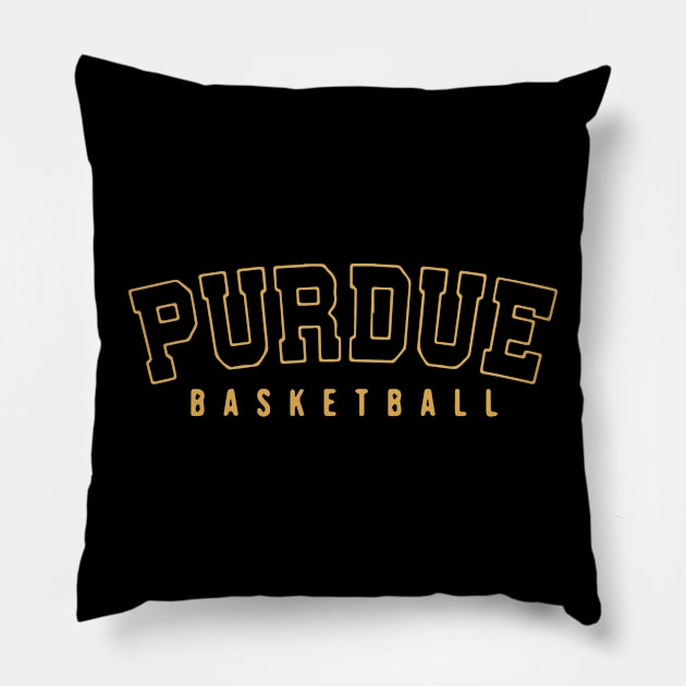 PURDUE Basketball  Tribute - Basketball Purdure University Design Purdue Tribute - Basket Ball Player Pillow by TributeDesigns