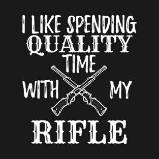 Patriotic Gun Gift for Gun Lover Spending Time With My Rifle Gift T-Shirt