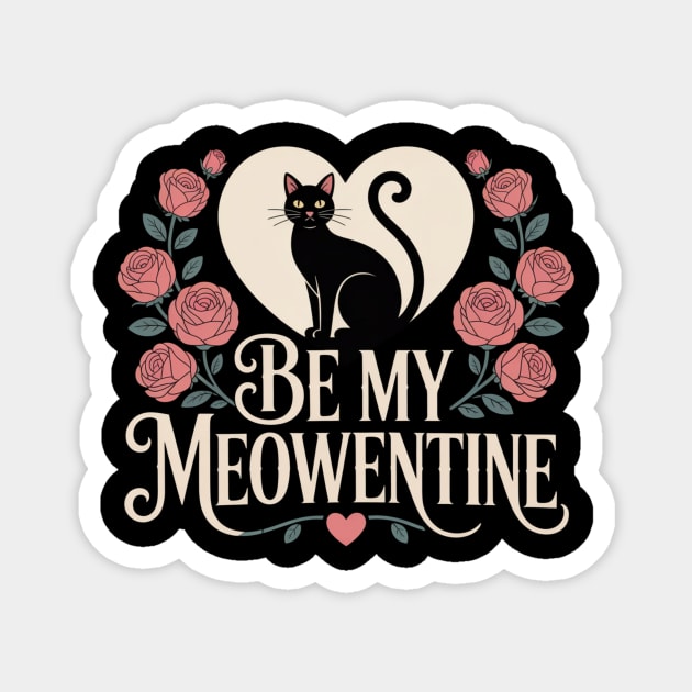 Be My Meowentine Magnet by Pete the Cat Guy