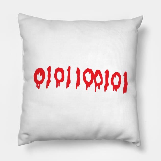 0101100101 Pillow by Eugene and Jonnie Tee's