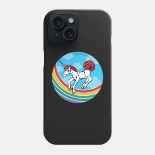 Rainbow Unicorn v10 — Dancing Uniquorn Illustration series Phone Case