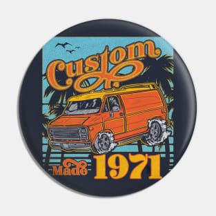 Retro Van Custom Made 1971 Dad's Birthday Vintage Pin