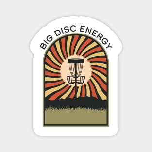 Big Disc Energy Disc Golf Vintage Retro Arch Mountains Magnet