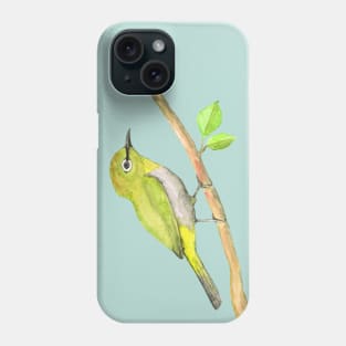 Japanese white-eye bird Phone Case