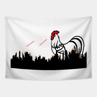 Laser Beam Eyes Monster chicken Tapestry