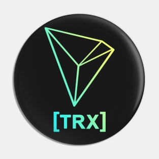 TRX / TRON CRYPTO SHIRT ! OFFICIAL GRADIENT LOGO Pin