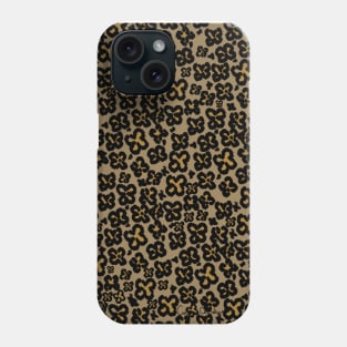 Shamrock Shaped Leopard Print in Natural Colors Phone Case