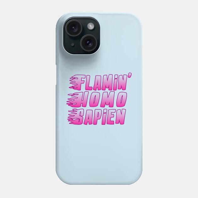 FLAMING HOMO (ALTERNATE) Phone Case by wrybread