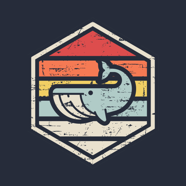 Retro Badge Whale by rojakdesigns